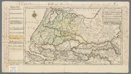 A-1928 Kaart van den loop der rivieren de Rhyn, de Maas, de Waal, de Merwe, en de Lek, door de provincie..., 1749