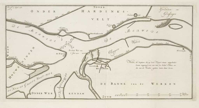A-1930 [Kaart van de Merwede bij Hardinxveld wegens de verzanding van de rivier ter hoogte van de Oude W..., circa 1761