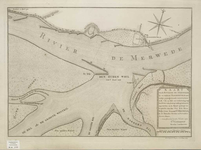 A-1933 Kaart van de riviere de Merwede by en omtrent Hardinxveld met eenige geprojecteerde waterwerken, 1774
