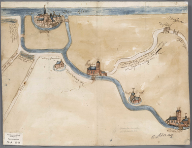 A-1948 [Kaart van de slaperdijk lopende vanaf Woerden via Linschoten tot bij Montfoort], 1624