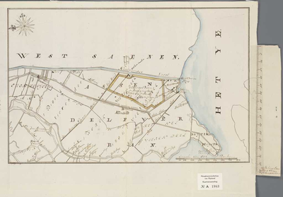 A-1983 [Kaart met ontwerp voor een veen- en droogmakerij ten oosten van Assendelft], circa 1784