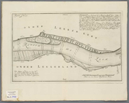 A-2022 Kaart van een gedeelte van de rivier de Leck, onder Lekkerkerk en Lekkerland, boven en beneden 't..., 1766