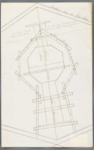 A-2047 [Bovenaanzicht van een bouwput van de Veendermolen aan de Wijde Aa onder Esselijkerwoude], 1830