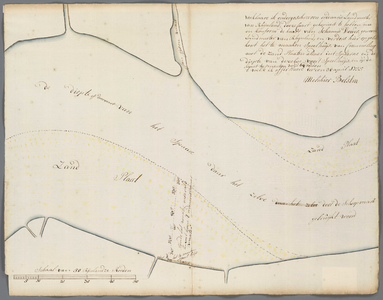 A-2130 [Kaart van een gedeelte van het Spaarne, met ontwerp voor een speelhuisje], 1735
