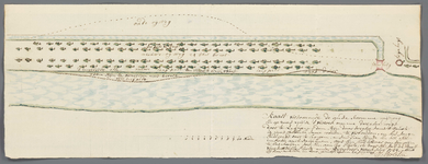 A-2141 Kaart vertoonende de oude kromme rijweg en op wat wijze 't verzoek omme dezelve regt door te legg..., 1749