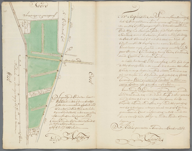 A-2213 [Kaart van een te ontgronden perceel, gelegen langs de Korte Vliet in de Boschhuizerpolder te Zoe..., 1769