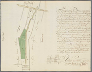 A-2215 Kaart waar op is afgeteekent eenige partije lands, geleegen in de Achthovense polder onder Leijde..., 1769