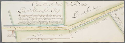 A-2263 Kaart tot elucidatie van de situatie van een gedeelte der Veender Weg onder Lisse gemaakt bij de ..., 1775