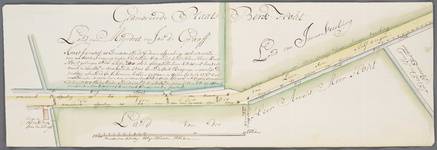 A-2263 Kaart tot elucidatie van de situatie van een gedeelte der Veender Weg onder Lisse gemaakt bij de ..., 1775