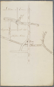 A-2343 [Kaart van enige wegen en wateren nabij de buitenplaats Merenburgh in Lisse], 1791