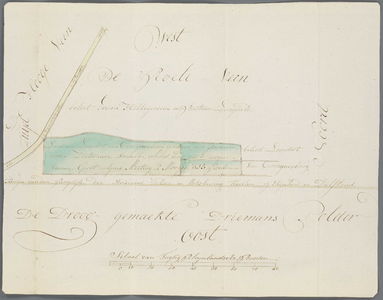 A-2353 [Kaart van te vervenen land in Roeleveen, gelegen langs de Nieuweweg en de ringdijk van de Driema..., 1793