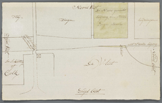 A-2361 [Kaart van enige huizen aan de Vliet bij de oostsluis van de Lytsche Dam in Veur], 1794