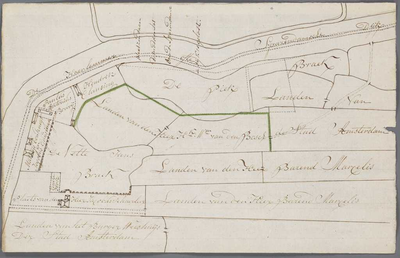 A-2367 [Kaart van de gedempte Piekbraak in de Overbrakerbinnenpolder met oude en nieuwe eigendomsgrenzen..., 1796