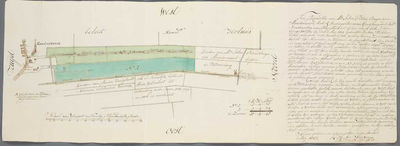 A-2396 Kaaert van twee stukken kleijland, geleegen in de Hondsdijkse polder onder Kouderkerck, gemeeten ..., 1802