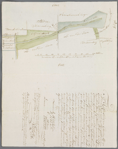 A-2407 Kaart figuratief van zeekere uit te aarden landen, geleegen in de Meerburger polder onder Zoeterw..., 1803
