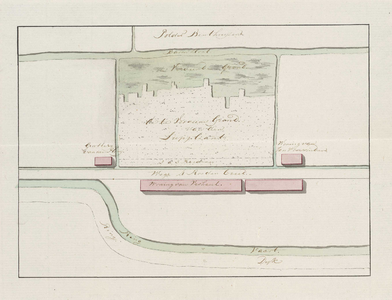 A-2444 [Kaart van te vervenen land in de Benthuizer Noord- en Zuidpolder met de Benthornerpolder], 1808