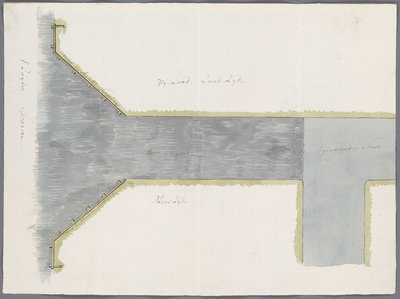 A-2451 [Kaart met weergave van een sloot van de hofstede Oosterhout bij het Zuider Buiten Spaarne onder ..., 1809