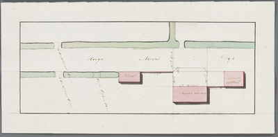A-2453 [Kaart met weergave van een boerderij nabij het Haagsche Schouw aan de Hoge Morsdijk onder Oegstg..., 1809