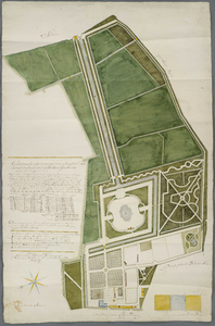 A-2454 Geömetrische aftekening, van buyteplaats Zuyder-Hout, met alle deszelfs annexe uijtgerekend in 19..., 1787