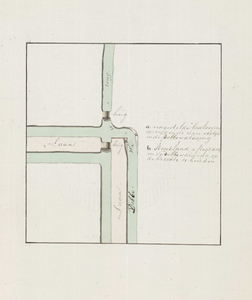 A-2466 [Kaart met weergave van de Dobbewatering nabij de buitenplaats Ter Horst onder Voorschoten], 1815