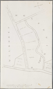 A-2497 [Kaart van de buitenplaats Wildhoef nabij de Molenduinen onder Bloemendaal], 1820