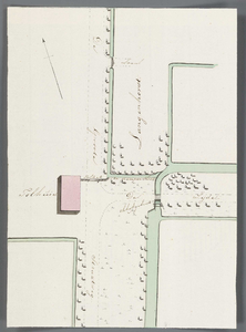 A-2498 [Kaart met gedeeltelijke weergave van de buitenplaats Langenhorst onder Wassenaar], 1820
