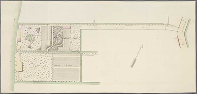 A-2502 [Plattegrond van de buitenplaatsen Vliet en Singelzicht en Dubbelvaart onder Zoeterwoude], 1821