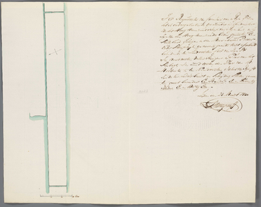 A-2549 [Kaart van te vervenen land in de Meeslouwerpolder onder Stompwijk], 1830