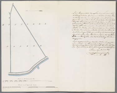 A-2575 [Kaart van te ontgronden land in de Munnikenpolder onder Leiderdorp], 1837