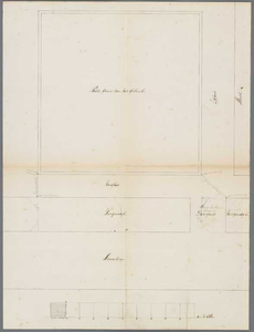 A-2614 [Bovenaanzicht van de Hoge Rijndijk ter plaatse van het huis van de weduwe A. van Noordt in Alphe..., 1855