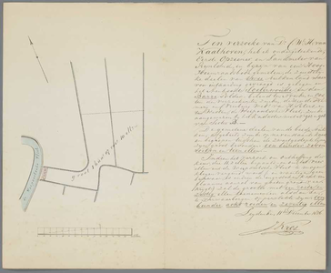 A-2619 [Kaart van te ontgronden land in de Barrepolder onder Zoeterwoude], 1856