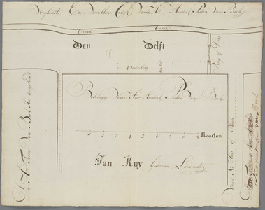 A-2622 [Kaart van de Delft met aangrenzende landerijen onder Overveen], 1768