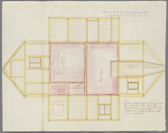 A-2649 Afteekening tot het maaken van een toezienders keet, omtrent den oever van de Meer, dat verplaats..., 1769