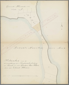 A-2655 Situatie van de doorsnijding der hoofdwaterleiding en vaart van den Grooten Meer polder door het ..., 1850