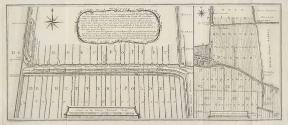 A-2714 Kaart van een gedeelte der veen en droogmakery genaamt de Butter-polder, welke meede begrepen is ..., 1773