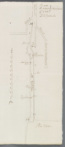 A-2719 [Kaart met weergave van de vijzel- en schepradmolens staande langs de Westvaart in Hazerswoude], 1763