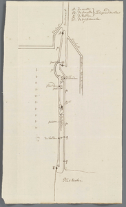 A-2721 [Kaart met weergave van de vijzel- en schepradmolens staande langs de Westvaart in Hazerswoude], 1763