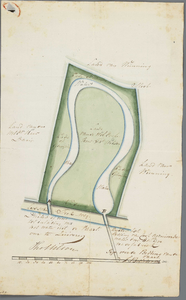 A-2727 [Kaart van een perceel weiland in de Veenpolder onder Haarlem], 1836