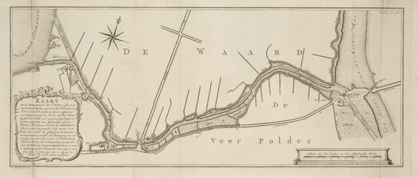 A-2735 Kaart van het water, genaamd het Vuyl Rak, van het Pennings Veer af tot in het Noorder Spaarne; Z..., 1772