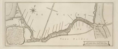 A-2737 Kaart van het water, genaamd het Vuyl Rak, van het Pennings Veer af tot in het Noorder Spaarne; Z..., 1772