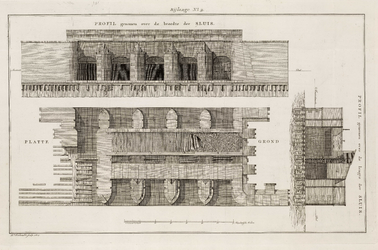 A-2790 Profil genomen over de breedte der sluis : plattegrond : profil genomen over de lengte der sluis, 1804