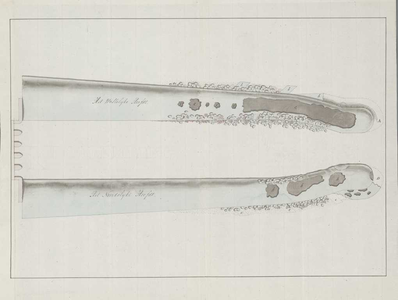 A-2810 [Bovenaanzicht van de hoofden voor de Buitensluis onder Katwijk aan Zee], 1808