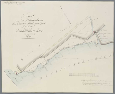 A-2815 Kaart van het Buitenland des Grooten Heiligen Geest-Polders tegen het Braassemer-Meer in Januarij..., 1841