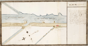 A-2830 Caert ende afbeeldinge een gedeelte van water genaemt Cost Verlooren met de polder [doorgehaald: ..., 1659