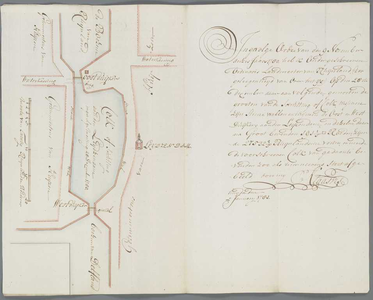 A-2863 Meeting van de Colk, tusschen zijn steene wallen en tusschen de Oost en West Duijkers, aan den Le..., 1781