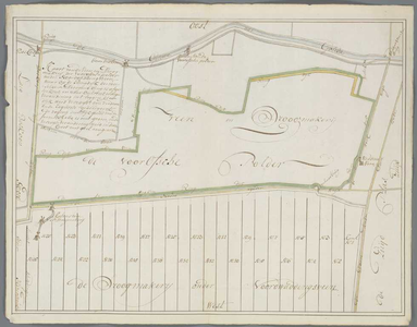 A-2875 Kaart van de veen en droogmakerij der Voorofsche polder onder Noordwaddingsveen, waar op de ringd..., 1769