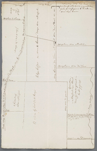 A-2878 [Kaart van een schouwbare weg tussen de Stoeplaan en de Korte Kerkdam onder Wassenaar], 1790