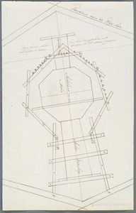 A-2968 [Bovenaanzicht van een bouwput van de Veendermolen aan de Wijde Aa onder Esselijkerwoude], 1830