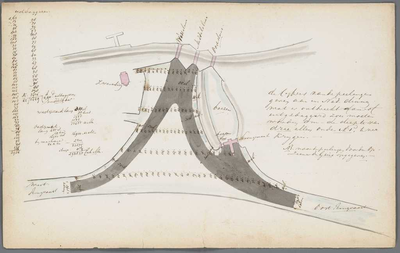 A-2997 [Kaart van de kom achter de sluizen te Halfweg], circa 1854