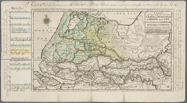 A-3353 Kaart van den loop der rivieren de Rhyn, de Maas, de Waal, de Merwe, en de Lek, door de provincie..., 1749